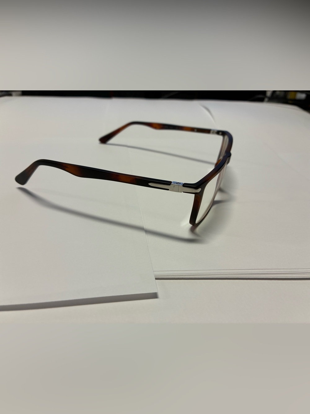 Persol Rectangular Men's Glasses Frame - Brown